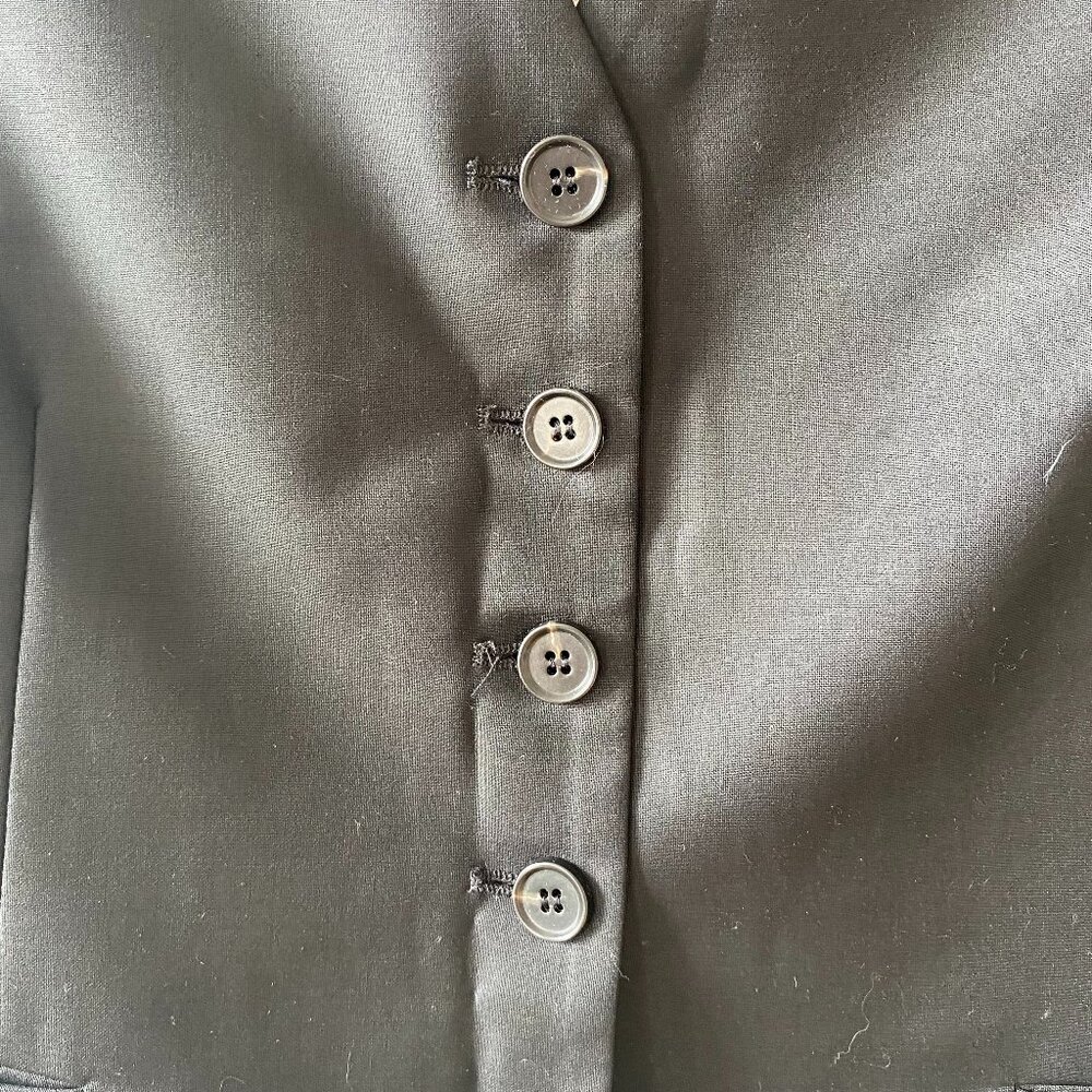 COS Black Cropped Single-Breasted Waistcoat - Picture 4 of 7